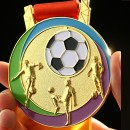 足球金屬獎牌