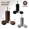 304 Stainless Steel Insulated Mug with Three Lids