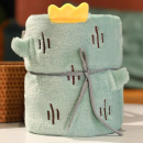 Storable flannel nap blanket