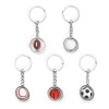 Rotating ball-shaped metal keychain