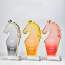 马年金属水晶奖杯