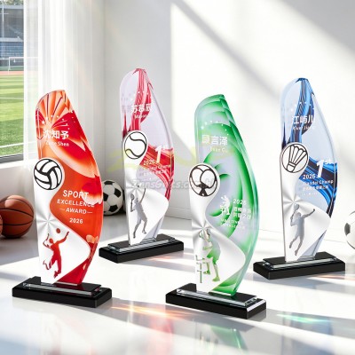 Aluminum Crystal Trophy