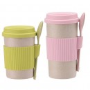 350ML Wheat Straw Coffee Cup with Spoon