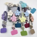 花朵撞色手機掛繩