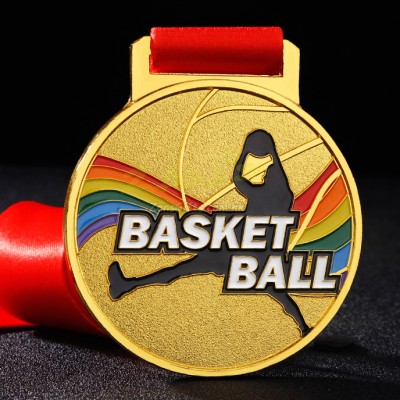 Basketball Metal Medal