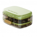 Portable ten-compartment pill box