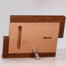 Solid Wood Crystal Geometric Medal