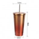 500ML Stainless Steel Coffee Thermos with Straw