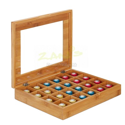 Wooden Capsule Storage Box