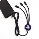 Logo發光二拖三充電線