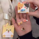 Magnetic Sound-Producing Face-Changing Stress-Relief Keychain Pendant