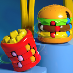 漢堡薯條魔豆魔方指尖陀螺減壓玩具