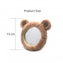 毛絨台式化妝鏡