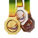 Spinning Badminton Medal