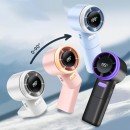 Multi-angle rotating and folding handheld fan