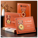 Creative Brooch Leather Medal