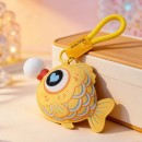 Bubble-blowing fish squeeze toy keychain