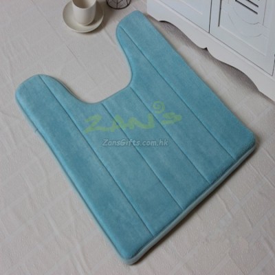 U-shaped toilet floor mat