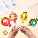 Hand-pressed bubble fan