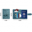 RFID Anti-theft PU Magnetic Snap Passport Cover