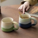 釉畫三彩陶瓷杯