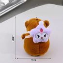 Capybara plush doll keychain