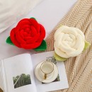 Knitted And Knotted Rose Pillow