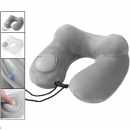 Pressurised inflatable U-shaped neck pillow