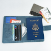 RFID Anti-theft PU Magnetic Snap Passport Cover