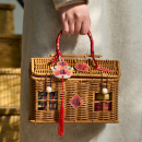 Rattan - woven storage basket gift box