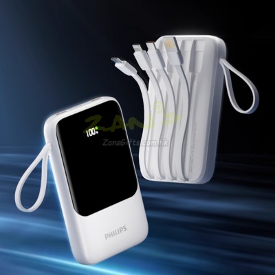 Philips 3C Certified Power Bank With Built-in Cable
