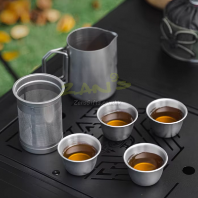 Outdoor 304 Stainless Steel Tea Set for Travel