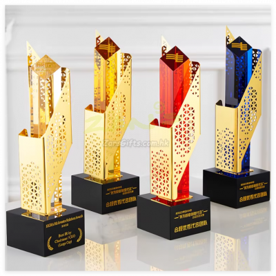 Hollowed-Out Irregular Metal Trophy