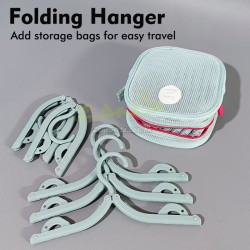 Folding Clothes Hanger With Storage Bag, Travel Clothes Drying Rack