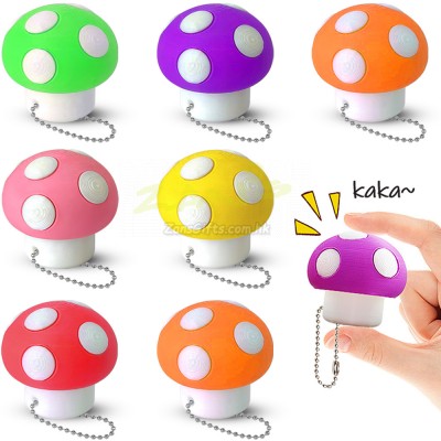 Mushroom Stress Relief Button Keychain Pendant