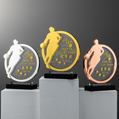 Basketball Crystal Trophy
