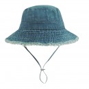 Frayed Solid‑Color Cotton Bucket Hat Frayed Solid‑Color Cotton Bucket Hat