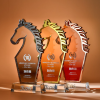 Horse Year Metal Crystal Trophy