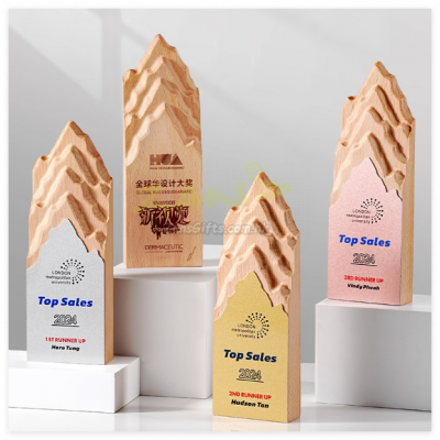 Creative Metal and Solid Wood Trophy Creative Metal and Solid Wood Trophy