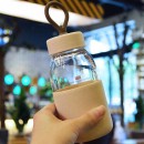 400ML Wheat Straw Portable Glass Cup