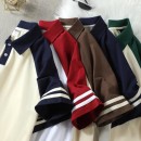 200g纯棉双杠拼色插肩翻领短袖polo衫