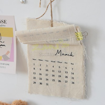 Tear-off canvas calendar