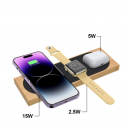 Bamboo Three in One Magnetic Wireless Charging