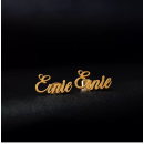 Customized text earrings and studs