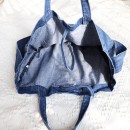 Solid Color Literary One-Shoulder Denim Messenger Bag