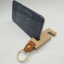 Wooden Phone Holder With Keychain