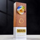 Glass Crystal Solid Wood Trophy