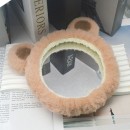 毛絨台式化妝鏡