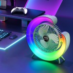 Dazzling Night Light Desktop Fan