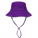 Frayed Solid‑Color Cotton Bucket Hat Frayed Solid‑Color Cotton Bucket Hat